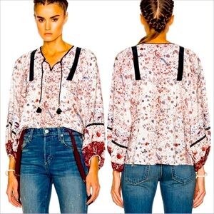 Ulla Johnson Wim Blouse in Dove 100% Silk size 2